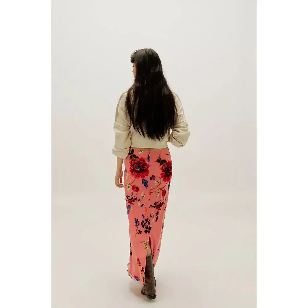 Free People Secret Garden Midi Skirt $198 - Picture 2 of 6